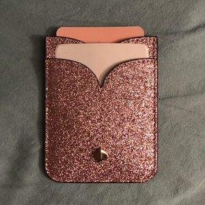 Kate Spade ♠️ Pink Glitter Sticker Pocket